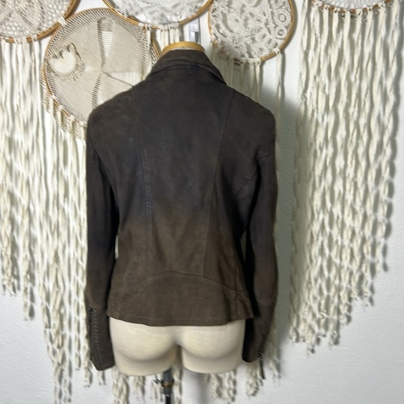 Mauritius Ombre Vegetable Tanned Leather Moto Jacket Size XL - Picture 8 of 16